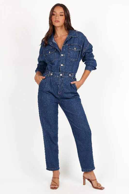 Rosa Denim Jumpsuit - Dark Denim