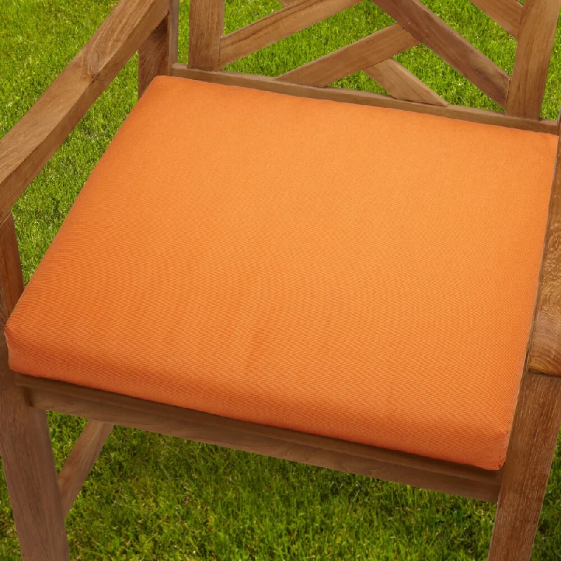 Bristol Tangerine Indoor/ Outdoor 19-inch Chair Cushion with Sunbrella Fabric