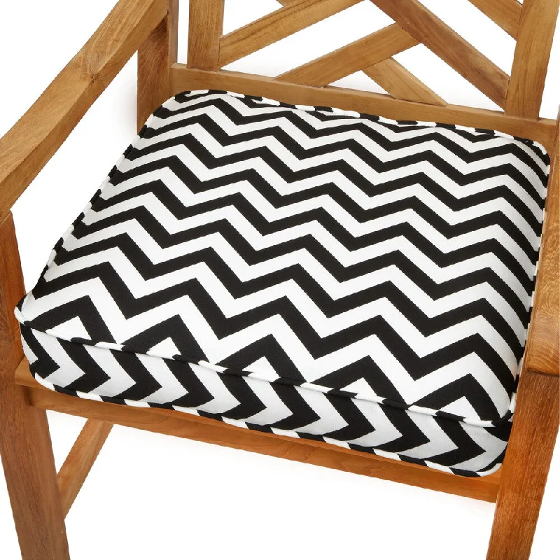 Chevron 20-inch Indoor/ Outdoor Corded Chair Cushion