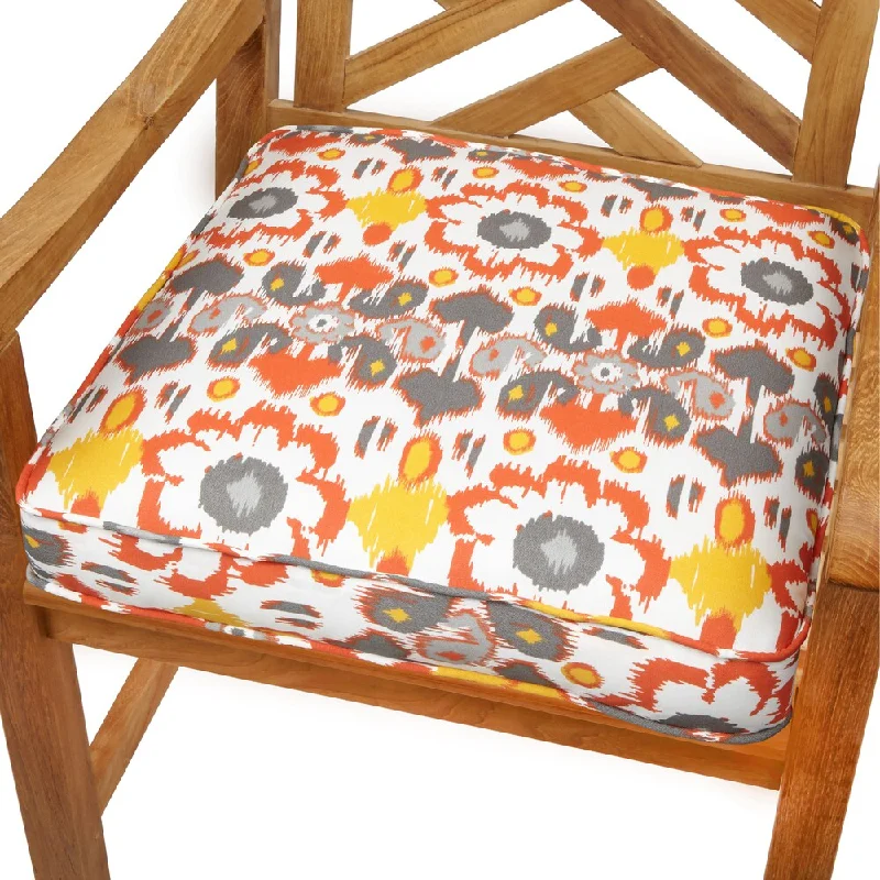 Warehouse Sale Floral Citrus 19-inch Indoor/ Outdoor Corded Chair Cushion
