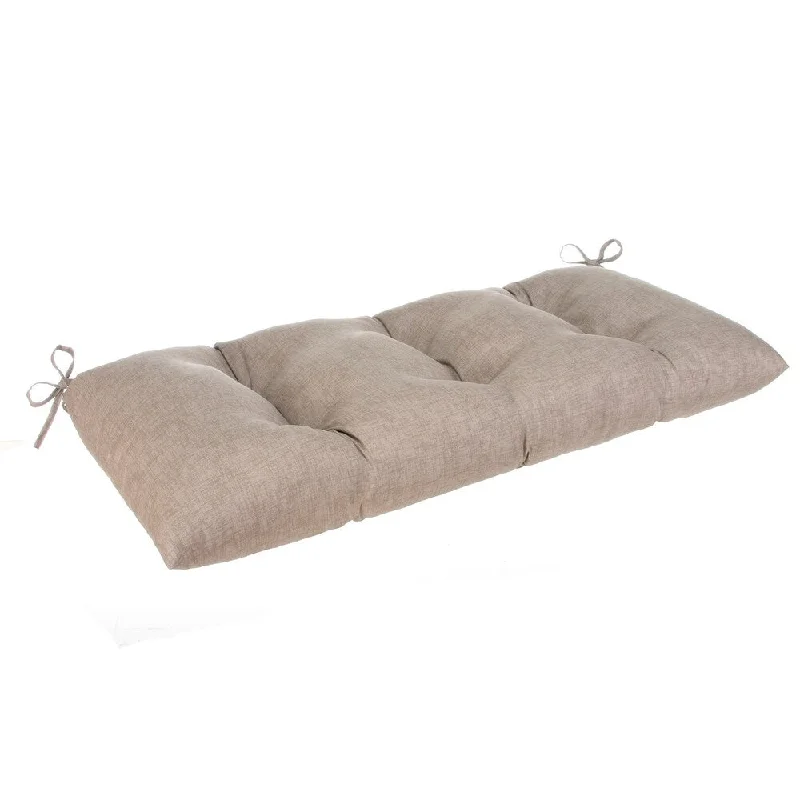 Glasgow Sand Reversible Tufted Loveseat/Bench Cushion with Ties by Havenside Home