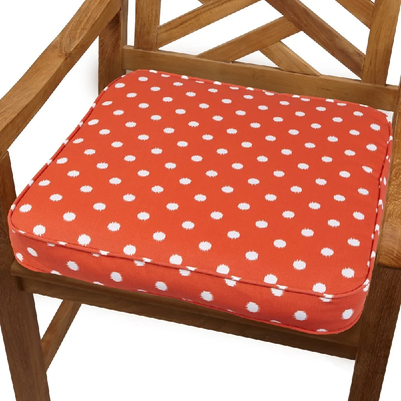 Orange Dot 20-inch Indoor/ Outdoor Corded Chair Cushion