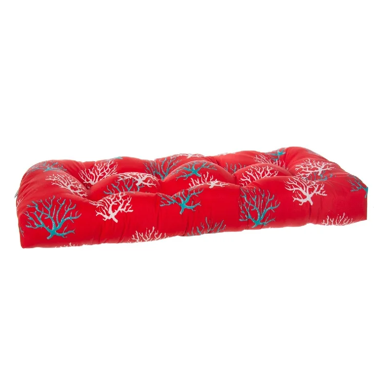 Reef Coral 44" x 19" Wicker Loveseat Cushion