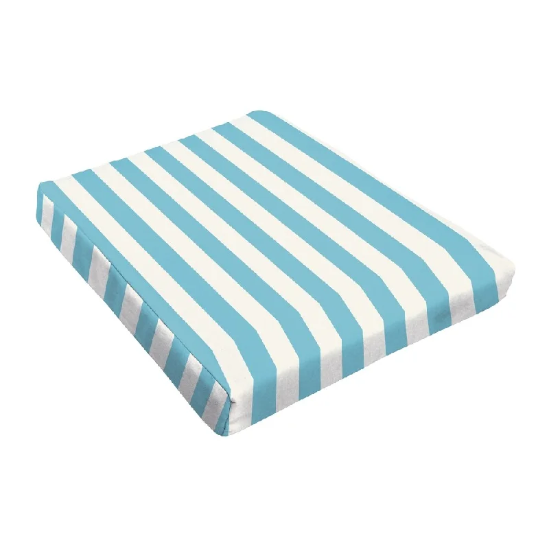 Sloane Aqua Stripe Indoor/ Outdoor 18 In Tapered Cushion