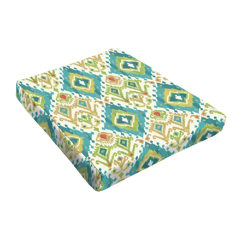 Sloane Blue Green Levine Outdoor Tapered Chair Cushion (Set of 2)