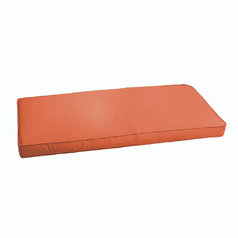 Sloane Mandarin Orange 60-inch Indoor/ Outdoor Corded Bench Cushion