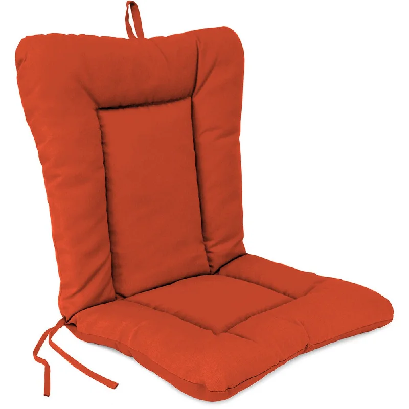 New Deals Sunbrella 21" x 38" Red Solid Outdoor Chair Cushion with Ties and Loop