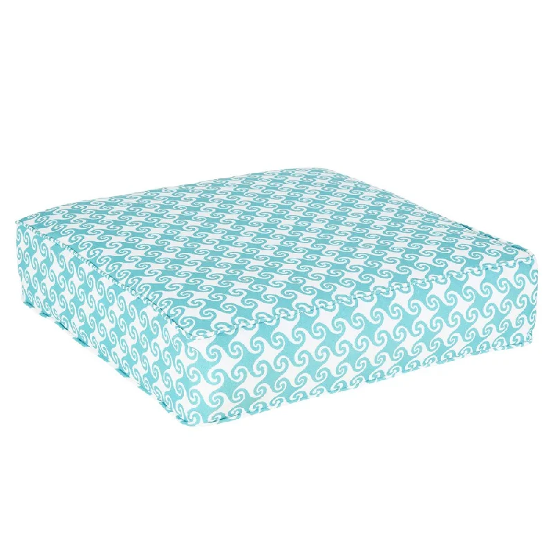 Westgate Aqua Waves Indoor/ Outdoor 22.5 Inch Square Corded Cushion