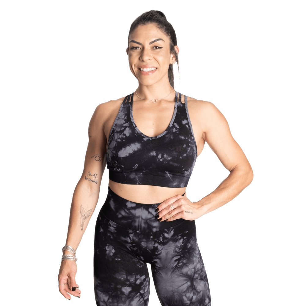 Better Bodies Entice Sports Bra - Black Tie Dye