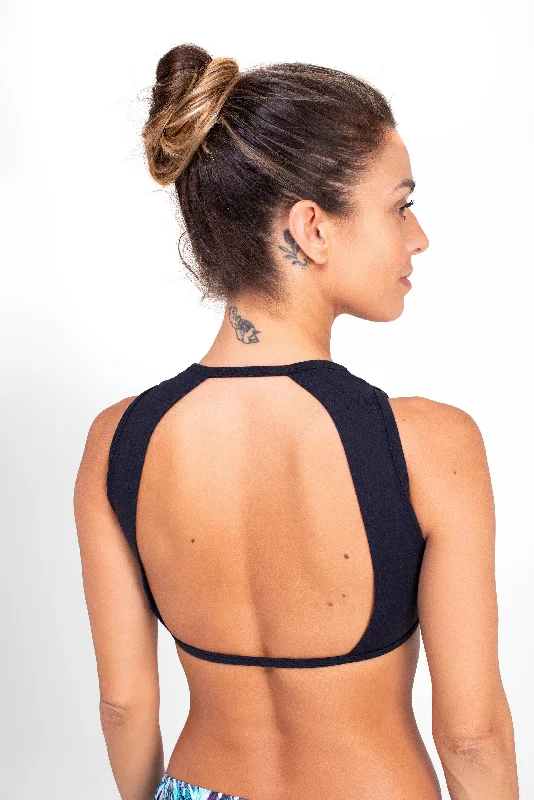 Final Clearance Romantic Vest Top, Black, Supplex