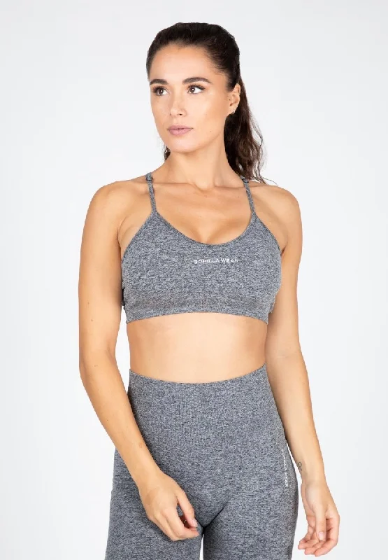 Gorilla Wear Quincy Seamless Sports Bra - Grey Melange