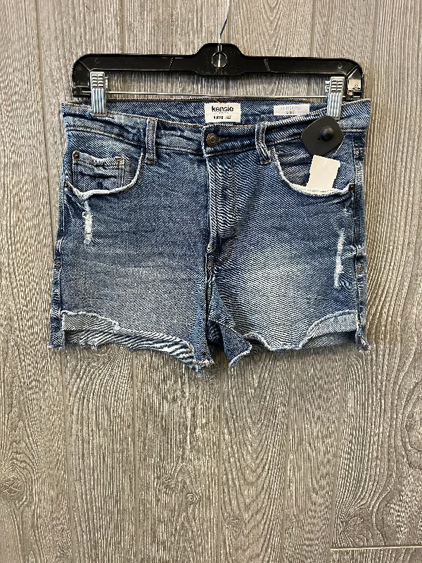 Shorts By Kensie In Blue Denim, Size: L