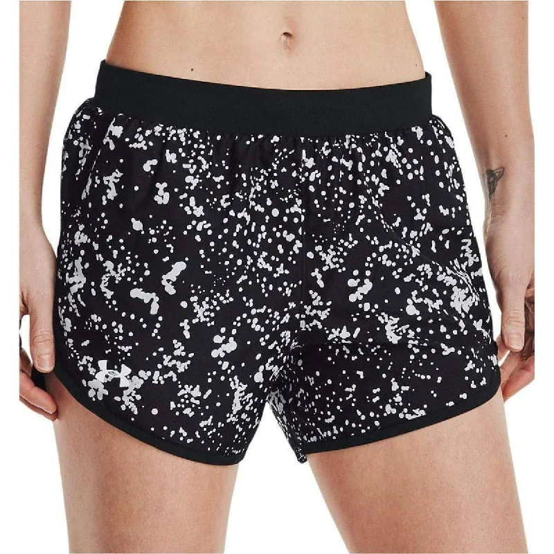 Under Armour Fly By 2.0 Printed Womens Running Shorts - Black