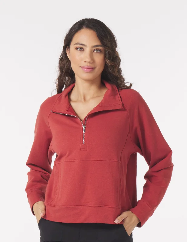 Weekend Deal Daily Scuba 1/4 Zip: Brick Red