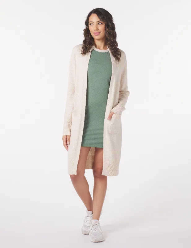 New Deals Elevated Cardigan: Oatmilk