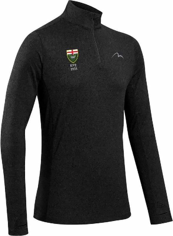 More Mile Core ESAA Half Zip Long Sleeve Mens Running Top - Black