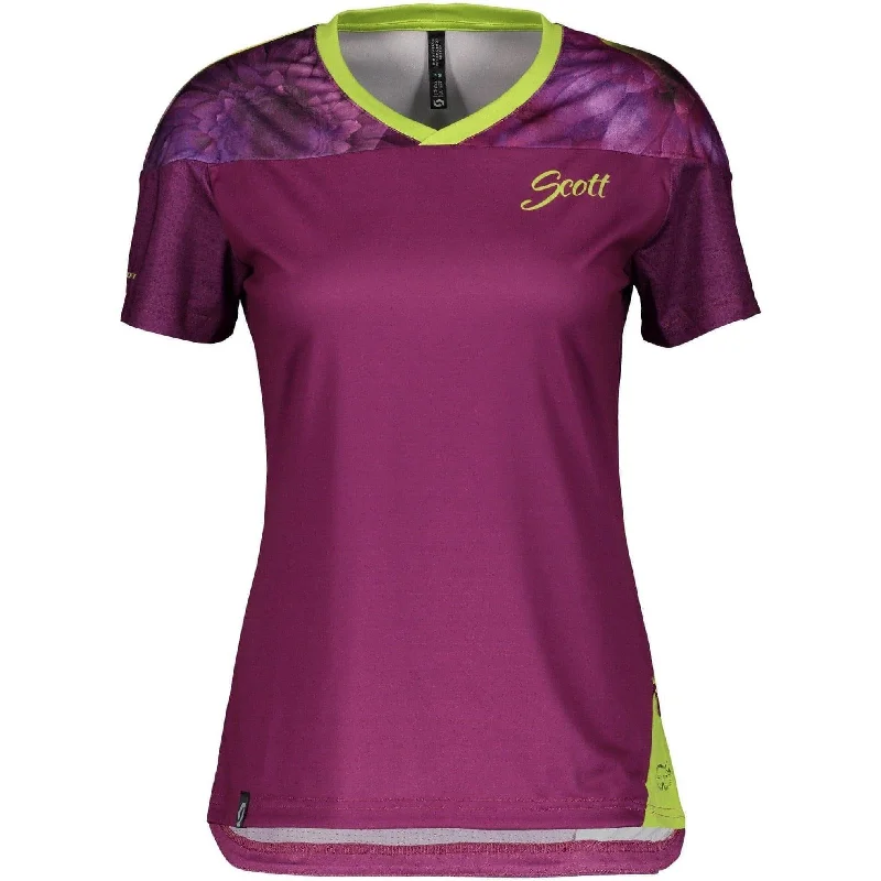 Scott Trail Flow Short Sleeve Womens Cycling Jersey - Purple