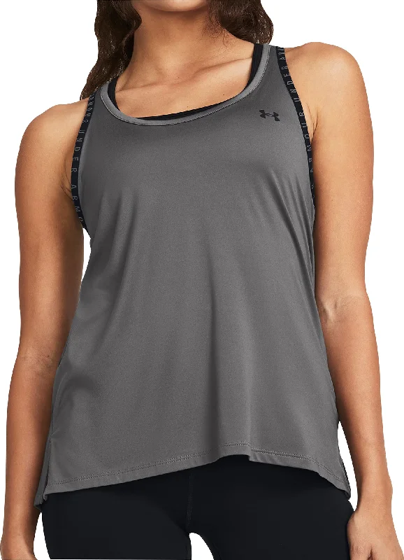 Best Deals Under Armour Knockout Womens Running Vest Tank Top - Grey