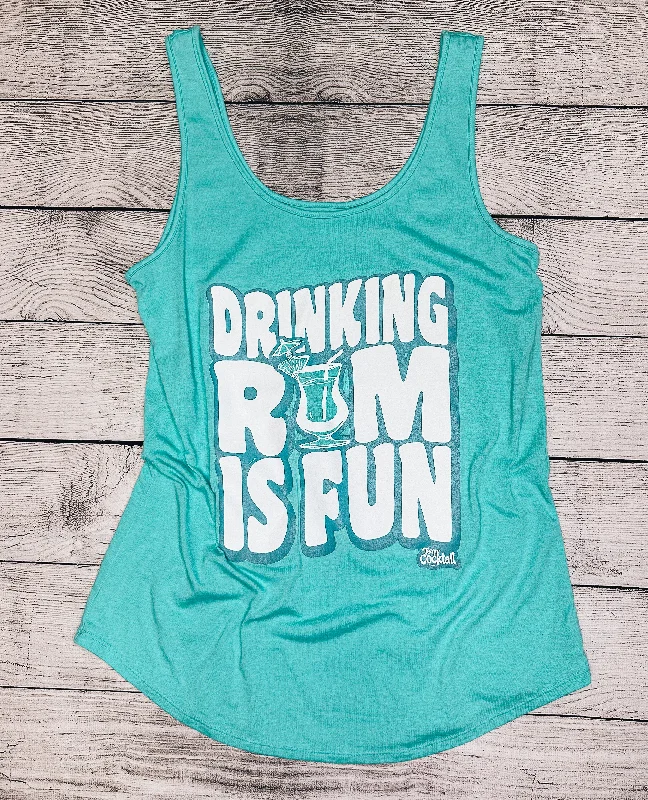 Drinking Rum is Fun Ladies Triblend Tank