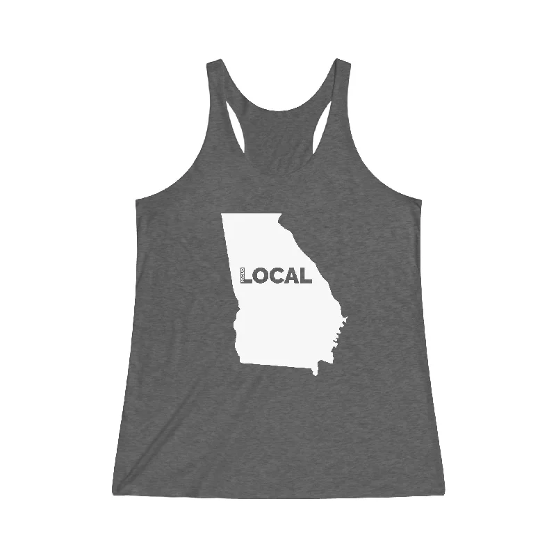 Georgia PROUD LOCAL - Tri-Blend Racerback Tank