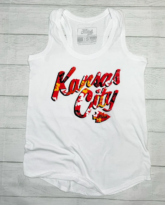 Kansas City Floral Text Ladies Tank