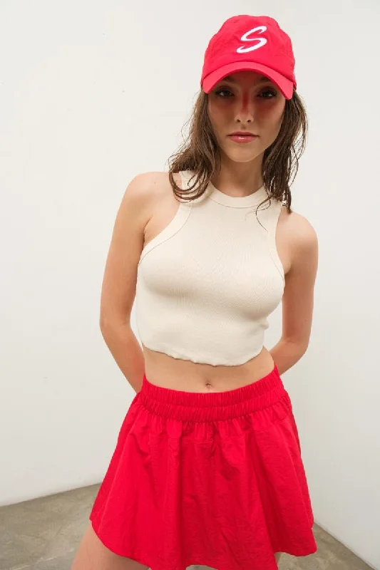 Malibu racer crop top s10501 cream