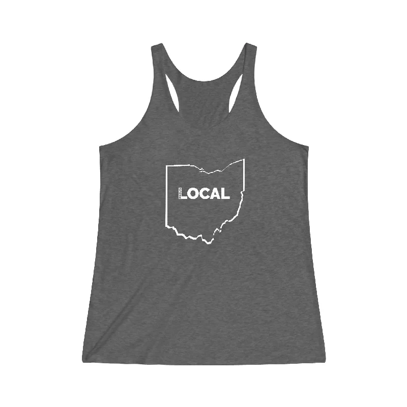 Ohio PROUD LOCAL - Tri-Blend Racerback Tank