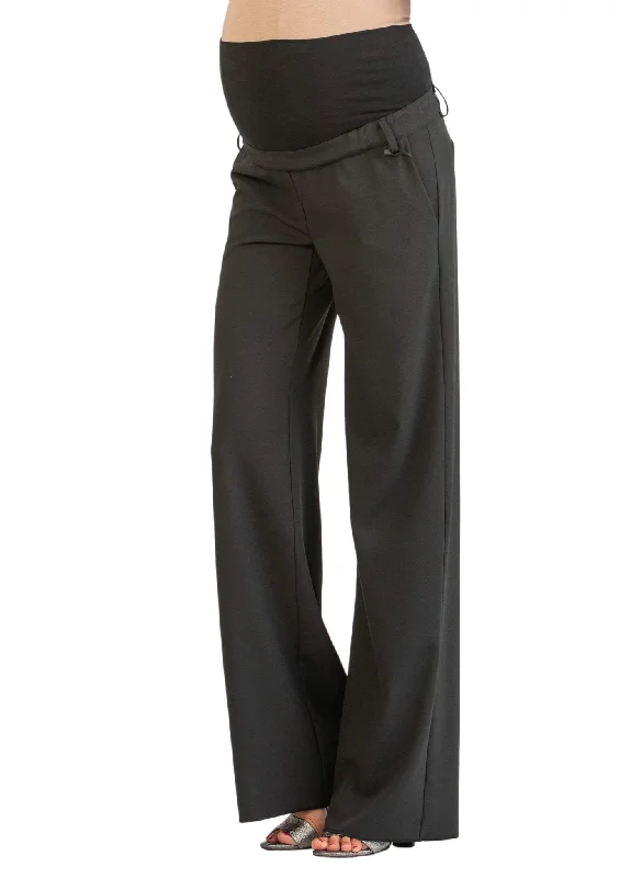 Palazzo Maternity Trousers - Black