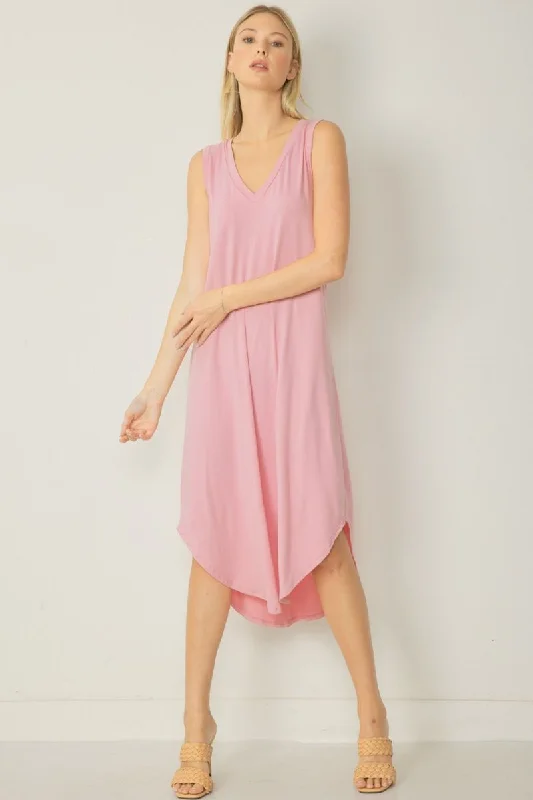 Preppy Pink Tank Dress