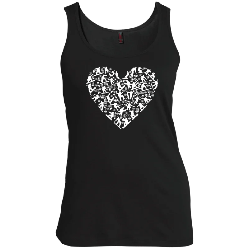 Snowboard Heart Tank Tops