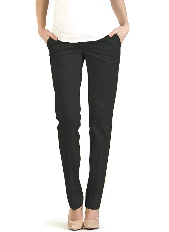 Straight Leg Tailored Maternity Trouser - Black