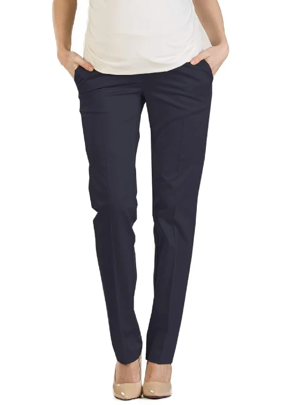 Straight Leg Tailored Maternity Trouser - Navy