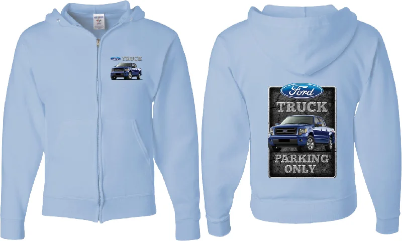 Price Rollback Ford Truck Full Zip Hoodie Parking Sign Front and Back
