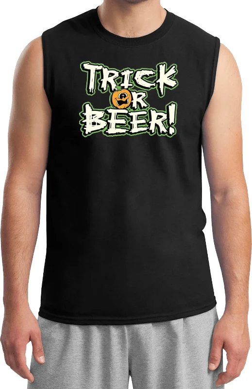 Fantastic Offers Halloween T-shirt Trick or Beer Muscle Tee