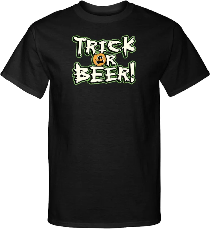 Huge Discounts Halloween T-shirt Trick or Beer Tall Tee