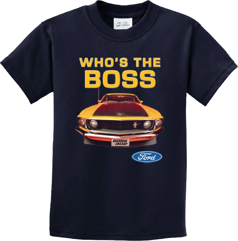 Amazing Deals Kids Ford Mustang T-shirt Whos the Boss