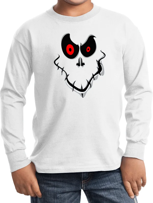 Special Discount Kids Halloween T-shirt Ghost Face Youth Long Sleeve