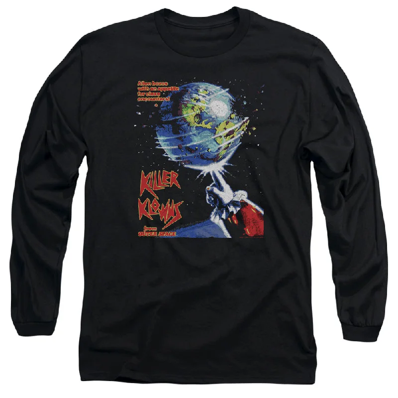 Big Savings Killer Klowns From Outer Space Long Sleeve T-Shirt Movie Poster Black Tee
