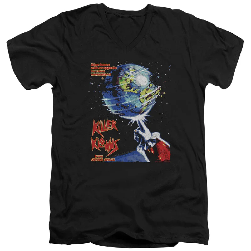 Extra Discounts Killer Klowns From Outer Space Slim Fit V-Neck Movie Poster Black Tee