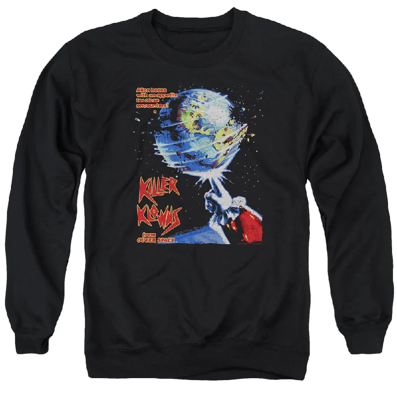Blowout Deals Killer Klowns From Outer Space Sweatshirt Movie Poster Black Pullover
