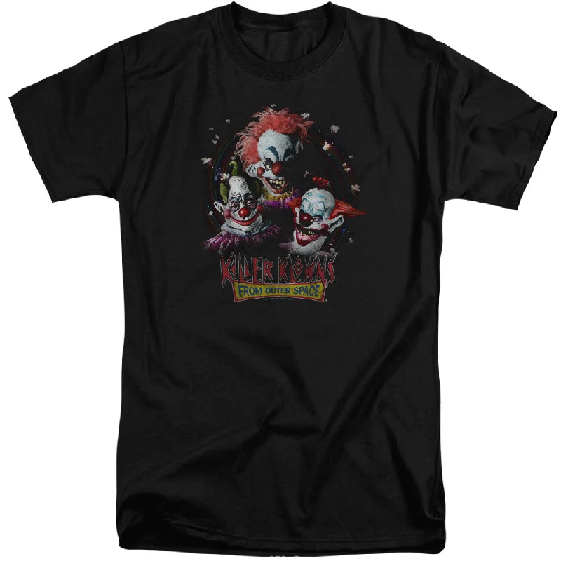 Discount Mania Killer Klowns From Outer Space Tall T-Shirt Popcorn Black Tee