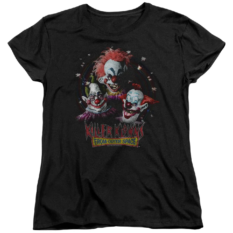 Unmissable Offer Killer Klowns From Outer Space Womens T-Shirt Popcorn Black Tee