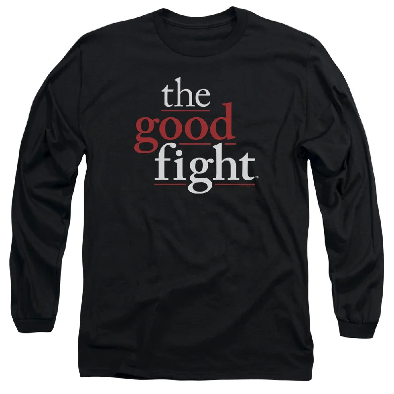 Time-Limited Offer The Good Fight Long Sleeve T-Shirt Logo Black Tee