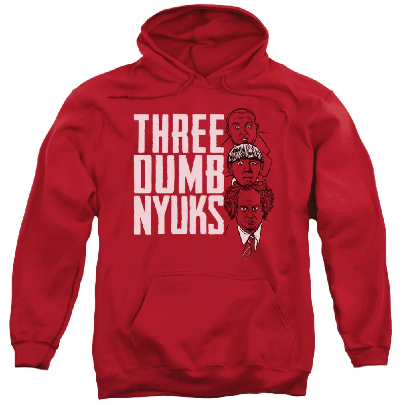 Savings Spectacular Three Stooges Hoodie Three Dumb NYUKS Red Hoody
