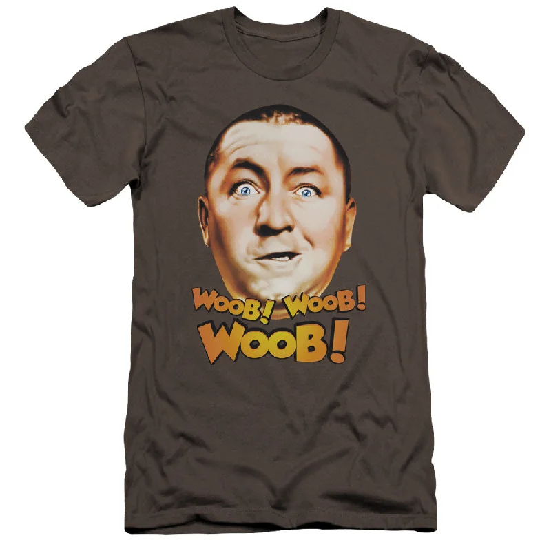Special Savings Three Stooges Premium Canvas T-Shirt Curly Woob Woob Woob Charcoal