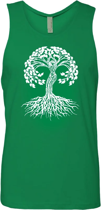 New Deals White Celtic Tree Premium Yoga Tank Top
